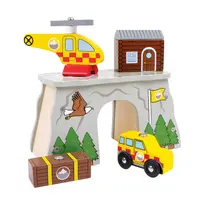 Set din lemn Bigjigs Rail – Salvare montană, 5 piese