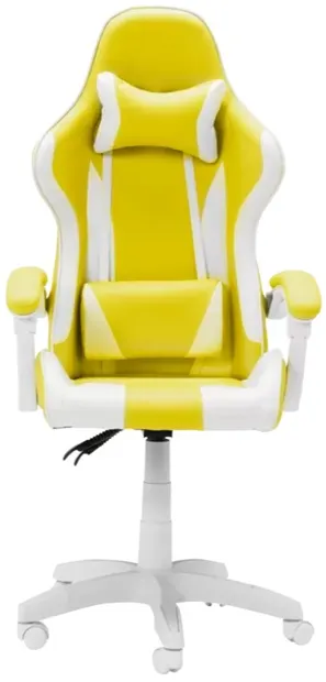Scaun de gaming Carmen - 6311, alb/galben