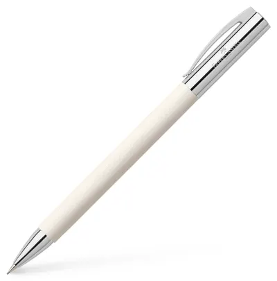 Creion mecanic Faber-Castell Ambition - Cinematic White, 0.5 mm