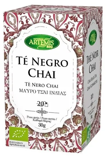 Ceai negru bio cu condimente indiene, 20 plicuri filtrante, Artemis Bio