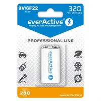 EverActive Acumulator 280mAh 9V Ni-MH 6LR61 6LF22 Professional Line