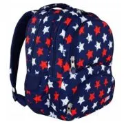 Ghiozdan St. Majewski St. Right Stars, 2 compartimente, 4 buzunare, bleumarin, BP-07