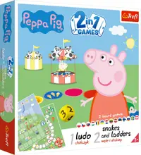 Joc de societate 2 în 1 Peppa Pig (Ludo/Snakes and Ladders) - pentru copii