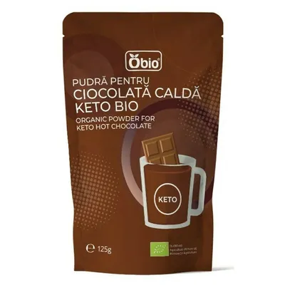 Pudra pentru ciocolata calda Keto bio 125g Obio