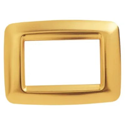 Placa Ornament Playbus Young - in Metallisee Technopolymer - Satin Finishing - 6 Modul - Antique Gold - Playbus