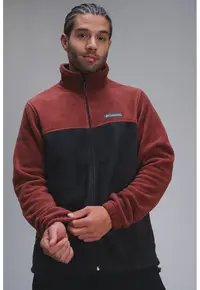 Bluza de trening - pentru trekking Steens Mountai 2.0 - Rosu stins/Gri inchis