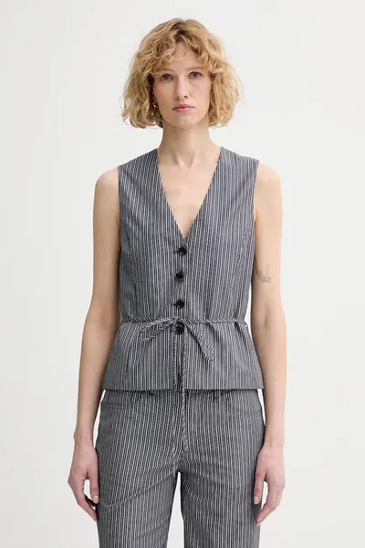rag & bone vestă cu un singur rând de nasturi pentru femei, din bumbac Paulette