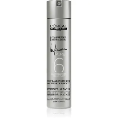 L’Oréal Professionnel Infinium Pure Spray de păr hipoalergenic fixare puternică fără parfum 300 ml