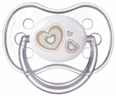 Suzeta din silicon Canpol Newborn Baby, simetrica - 6-18 luni, Inima