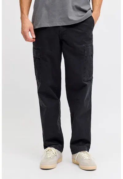 Pantaloni cargo relaxed fit - Negru