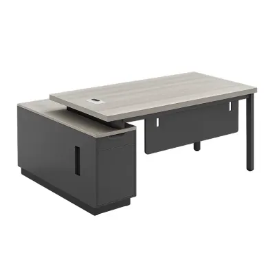 Birou managerial Valence cu corp lateral melaminat 1200 mm – W1600×D800×H750 mm