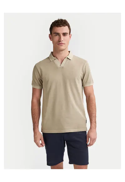 Tricou barbati bej - bumbac