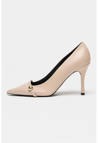 Pantofi de piele cu varf ascutit Sfera Decollete - Maro camel