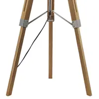 Lampadar de podeaEasel Tripod Floor Lamp Light Wood Polished Chrome Base Only