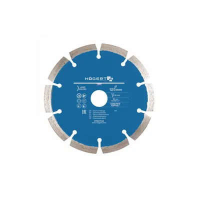 Disc diamantat cu janta segmentata 125 mm, sudat cu laser