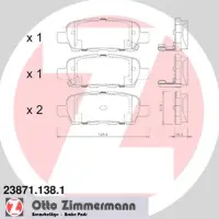 Set placute frana, frana disc ZIMMERMANN 23871.138.1