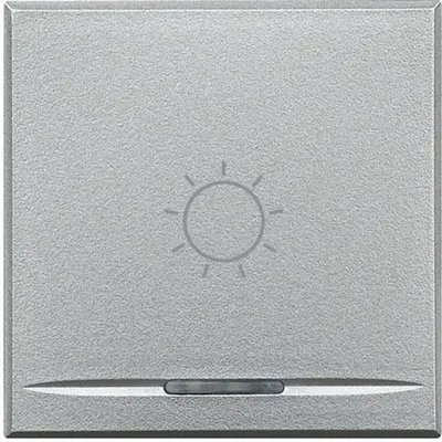 Capac tasta Axolute MyHOME BUS - simbol iluminare tip apasare - 2 module - aluminiu
