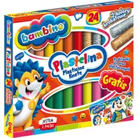 Plastilină Bambino Premium - 24 culori, cu pad, sortiment