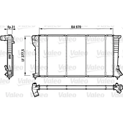 Radiator, racire motor VALEO 732565