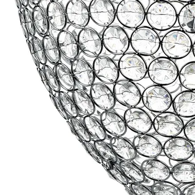 Lampa suspendata Frost 3 Light Pendant Polished Chrome and Clear Faceted Crystal