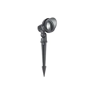 Corp de iluminat plante Terra Mic, 1 bec, dulie GU10, D:100 mm, H:160 mm, Antracit