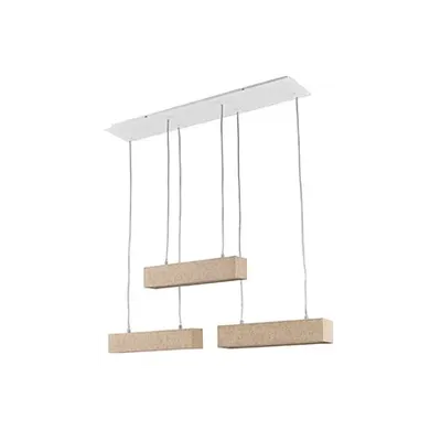 Lustra Stick, 6 becuri, dulie G9, L:950 mm, H:350/1000 mm, Bej
