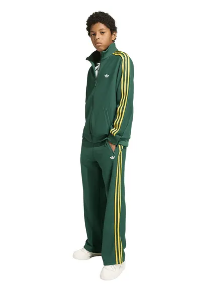Bluza de trening cu fermoar si logo - Verde/Galben