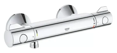 Baterie dus Grohe Grohtherm 800, 34558000, racorduri 1/2 inch, termostat, anti-oparire, Crom lucios