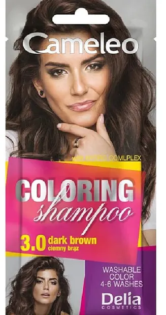 Delia Cameleo Șampon colorant la plic , 3.0 Dark Brown, 40 ml