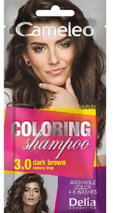 Delia Cameleo Șampon colorant la plic , 3.0 Dark Brown, 40 ml