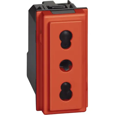 Priza standard italian 1 modul Bticino Living Now KR4180, rosu