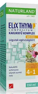 Elixir de plante pentru calmarea tusei și durerilor în gât, 150 ml, Naturland
