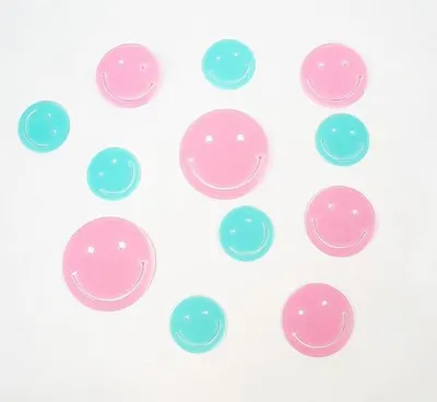 Set stickere Fandy - Fețe zâmbitoare, strălucind în întuneric, 12 buc