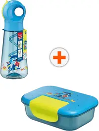 Set sticlă și cutie Maped Picnik Miniz - Raccoon
