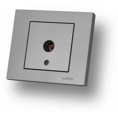 Priza TV de Trecere ST Grano Met Ovivo OV00138, 16A, 240V, IP20, argintiu