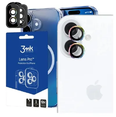 Protector pentru cameră 3mk - Lens Protection Pro, iPhone 16/16 Plus, rainbow