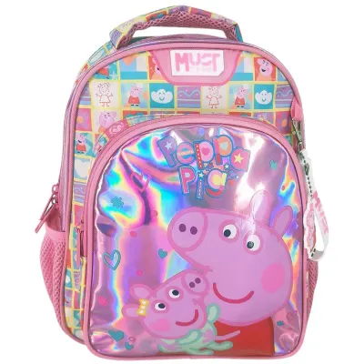 Ghiozdan cu 2 compartimente, Diakakis, Must Team, Peppa Pig, Smile Play Jump