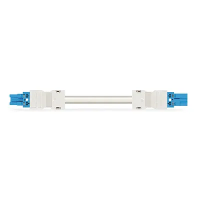 pre-assembled interconnecting cable; Eca; Socket/plug; 2-pole; Cod. I; H05Z1Z1-F 2 x 1,50 mm²; 2 m; 1,50 mm²; blue