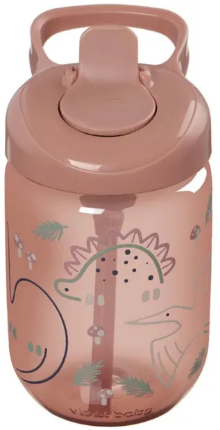 Cană anti-vărsare cu pai Vital Baby - Roz, 350 ml