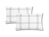 Set 2 perne Somnart Belina Grid din microfibra, lavabile la masina 50 x 70 cm