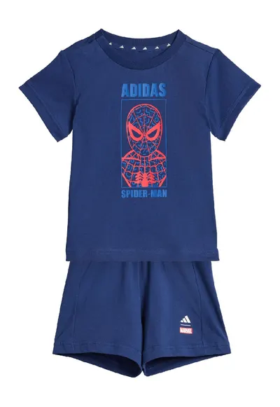 Set de tricou si pantaloni scurti Marvel - Rosu/Albastru inchis
