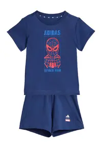Set de tricou si pantaloni scurti Marvel - Rosu/Albastru inchis