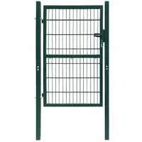 vidaXL Poartă de gard 2D (simplă) verde 100x160 cm