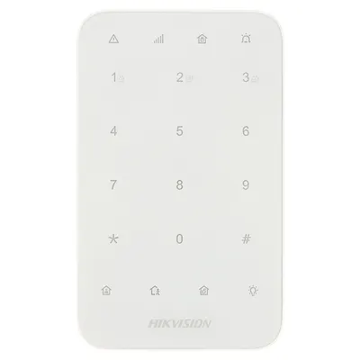 Tastatura LED wireless Hikvision AX PRO DS-PK1-E-WE, autonomie 2 ani, 868 MHz, RF 1200 m
