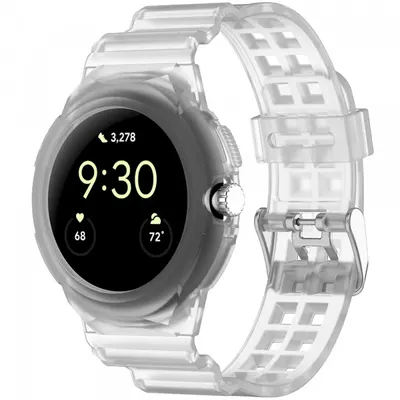 Curea Techsuit W065 pentru Google Pixel Watch 4 41mm / Watch 3 41mm / Watch 2 / Watch, Transparenta