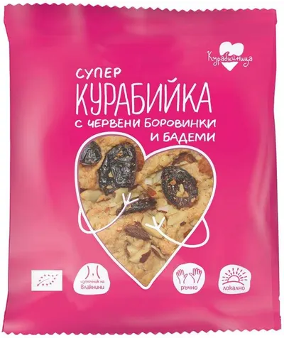 Super fursec cu merișoare și migdale, 60 g, Kurabiinica