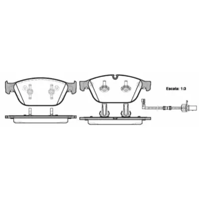 Set placute frana, frana disc REMSA 1443.02