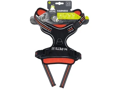 Ham ajustabil, portocaliu, captusit cu Airmesh, lungime gat 45-70 cm, lungime piept 45-95 cm, latime 2.5 cm