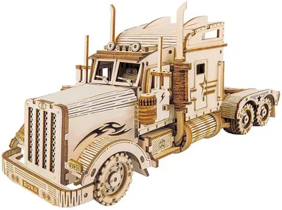 Puzzle 3D din lemn Robo Time din 286 de piese - Camion