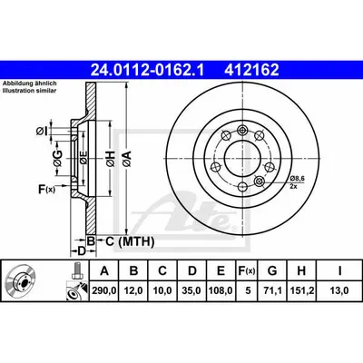 Disc frana ATE 24.0112-0162.1